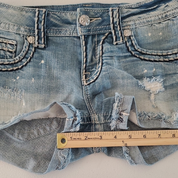 Miss Me Light Blue Distressed Jean Shorts - Picture 9 of 9